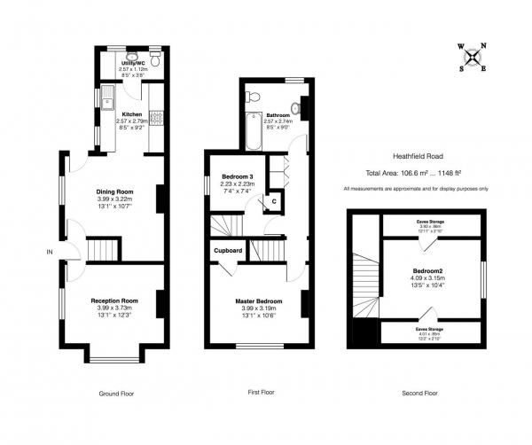 Floor Plan Image for 3 Bedroom End of Terrace House for Sale in Heathfield Road, Bromley, BR1