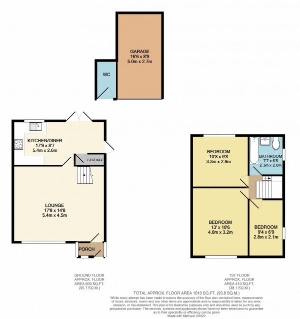 Floor Plan Image for 3 Bedroom Semi-Detached House for Sale in Green Walk, Gatley, Cheadle
