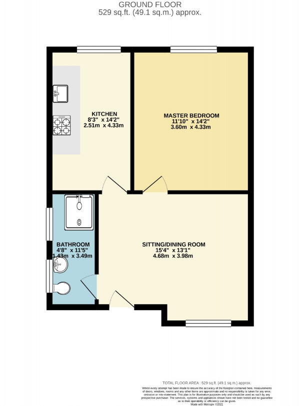 Floor Plan Image for 1 Bedroom Flat for Sale in Adswood Road, Cheadle Hulme, Cheshire