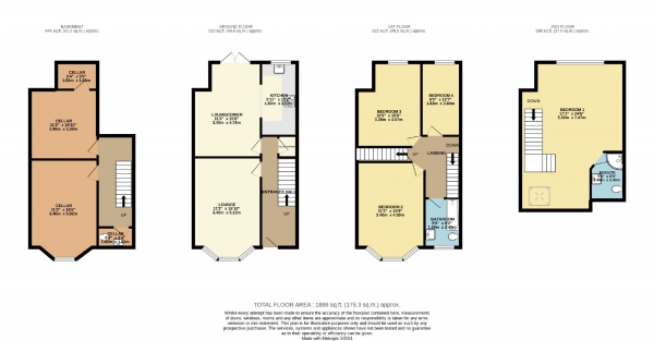 Floor Plan Image for 4 Bedroom Semi-Detached House for Sale in Sherborne Road, Cheadle Heath, Cheshire
