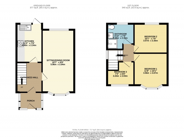 Floor Plan Image for 3 Bedroom Semi-Detached House for Sale in Norbreck Avenue, Cheadle, Cheshire