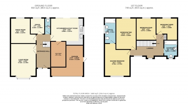 Floor Plan Image for 4 Bedroom Detached House for Sale in Kentmere Close, Gatley, Cheshire