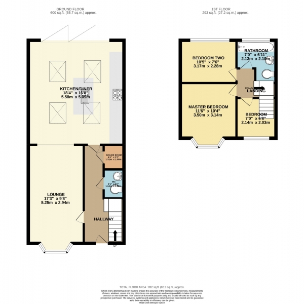 Floor Plan Image for 3 Bedroom Semi-Detached House for Sale in St Davids Road, Cheadle, Cheshire