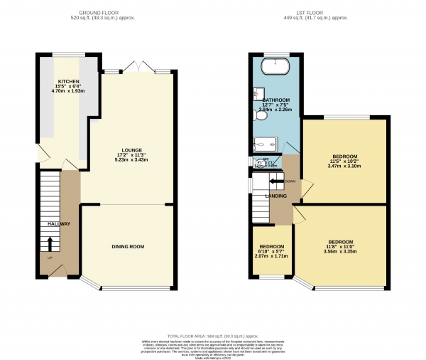 Floor Plan Image for 3 Bedroom Semi-Detached House for Sale in Belmont Road, Cheadle, Cheshire