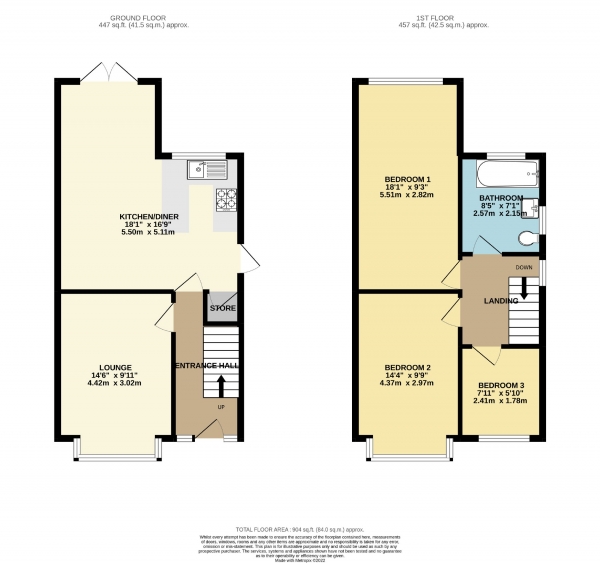 Floor Plan Image for 3 Bedroom Semi-Detached House for Sale in The Circuit, Edgeley, Cheshire