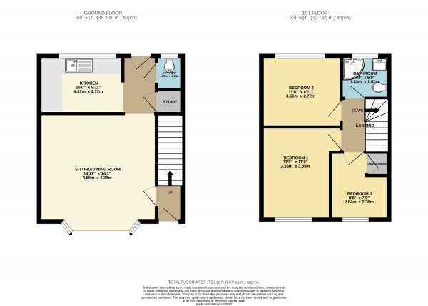 Floor Plan Image for 3 Bedroom Semi-Detached House for Sale in Poundswick Lane, Wythenshawe, Manchester