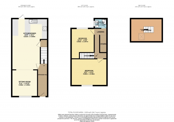 Floor Plan Image for 2 Bedroom Terraced House for Sale in Lime Grove, Cheadle, Cheshire