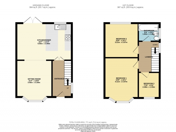 Floor Plan Image for 3 Bedroom Semi-Detached House for Sale in Argyll Road, Cheadle, Cheshire