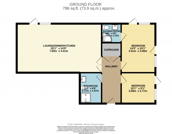 Floor Plan Image for 2 Bedroom Flat for Sale in Hearthstone Close, Cheadle, Cheshire