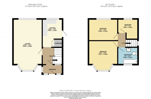 Floor Plan Image for 3 Bedroom Semi-Detached House for Sale in Ellesmere Drive, Cheadle, Cheshire