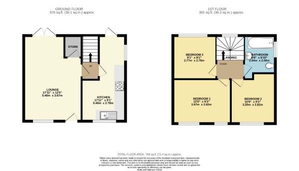 Floor Plan Image for 3 Bedroom Semi-Detached House for Sale in Ash Avenue, Cheadle, Cheshire