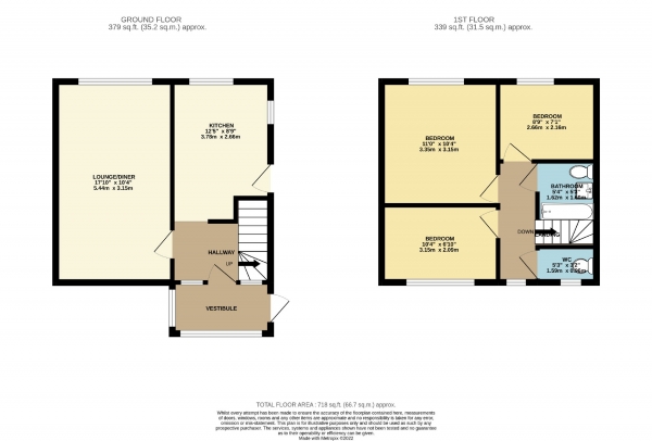 Floor Plan Image for 3 Bedroom Semi-Detached House for Sale in Dorset Avenue, Cheadle Hulme, Cheshire