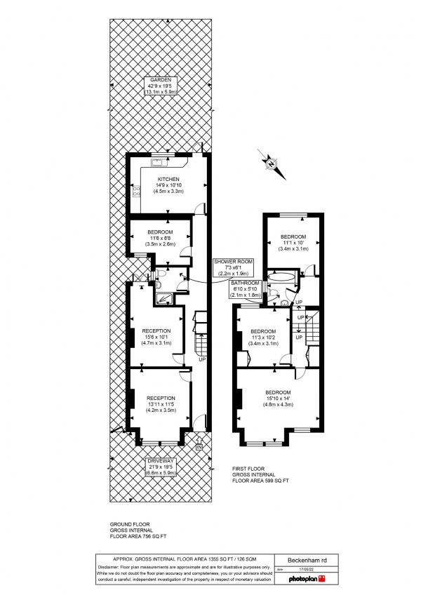 Floor Plan Image for 4 Bedroom Semi-Detached House for Sale in Beckenham Road, Beckenham, Kent