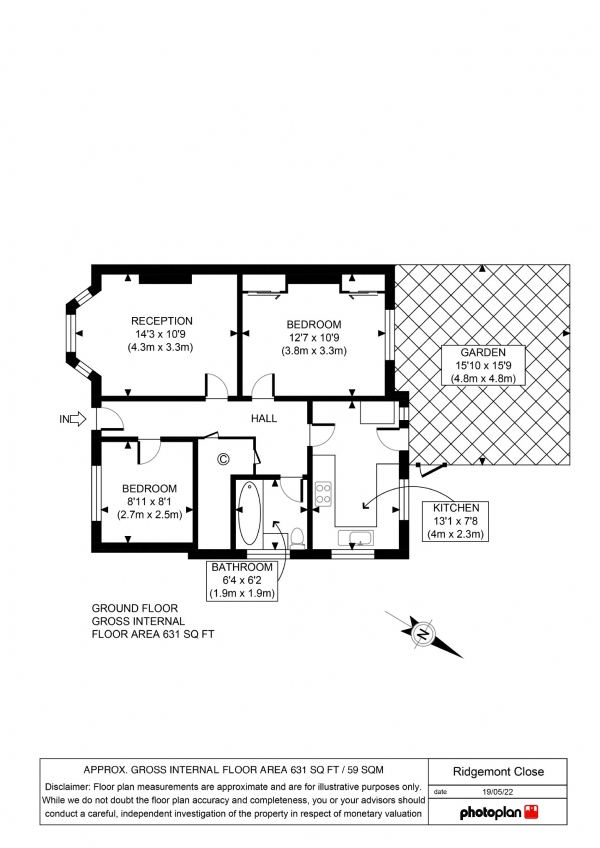 Floor Plan Image for 2 Bedroom Maisonette for Sale in Anerley Park, Anerley, London