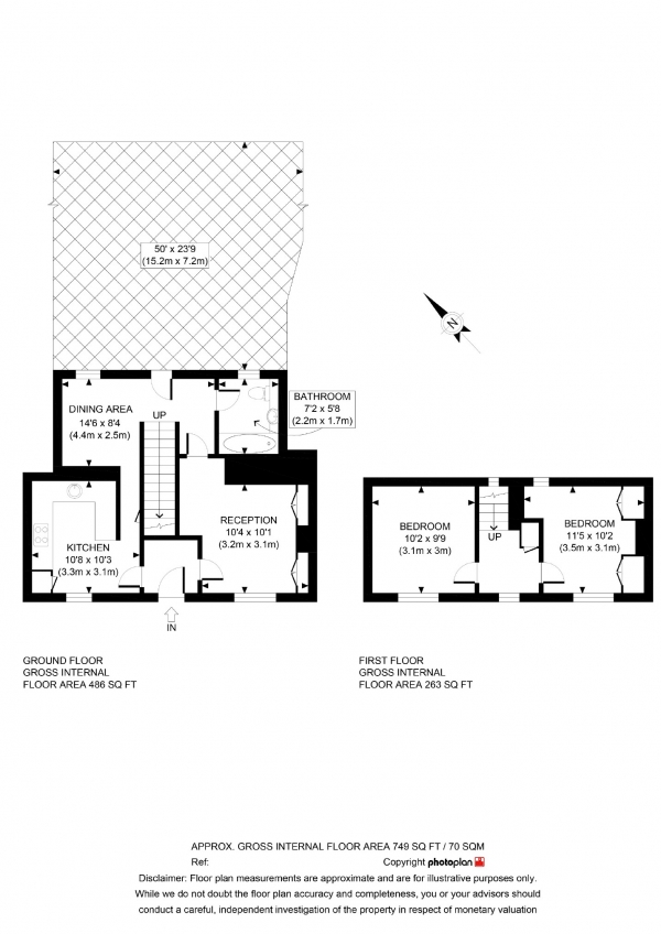 Floor Plan Image for 2 Bedroom Property for Sale in Watermans Square, Penge, London