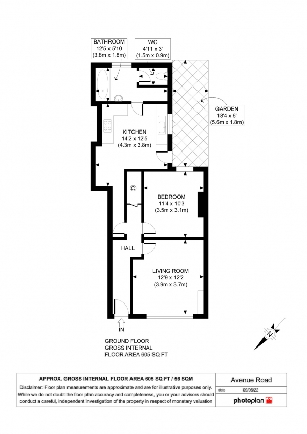 Floor Plan Image for 1 Bedroom Flat for Sale in Avenue Road, Beckenham, Kent