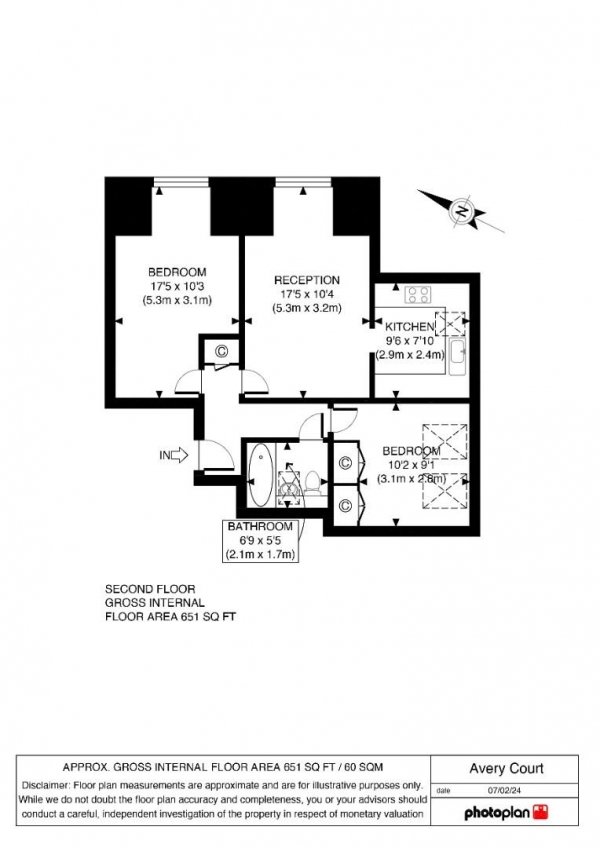 Floor Plan Image for 2 Bedroom Flat for Sale in Anerley Park Road, Anerley, London,