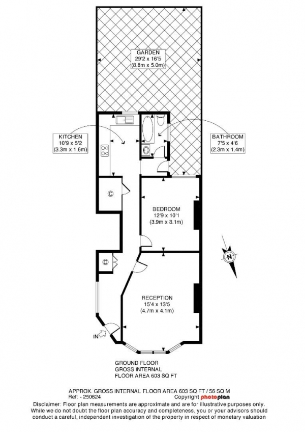 Floor Plan Image for 1 Bedroom Flat for Sale in Station Road, London