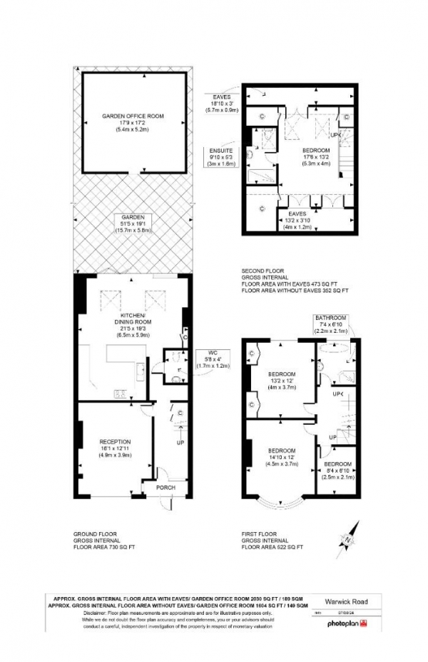 Floor Plan Image for 4 Bedroom Property for Sale in Warwick Road, Anerley, London