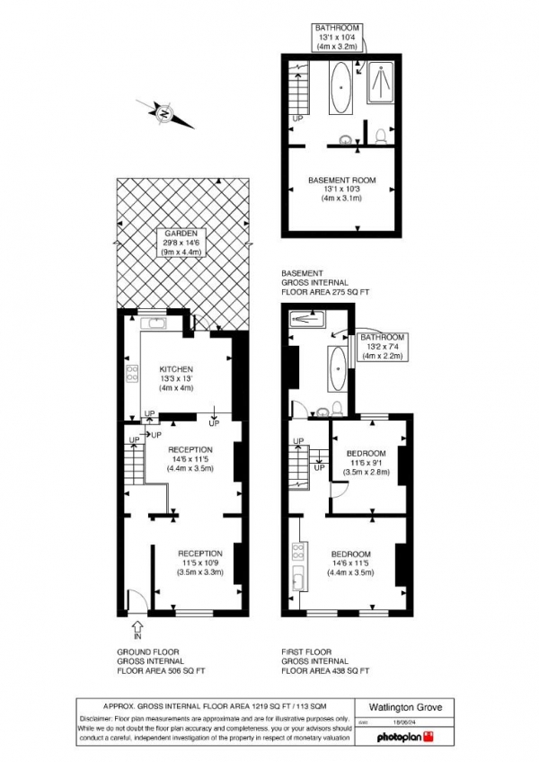 Floor Plan for 2 Bedroom Property for Sale in Watlington Grove, London, SE26, 5RR - Offers in Excess of &pound640,000