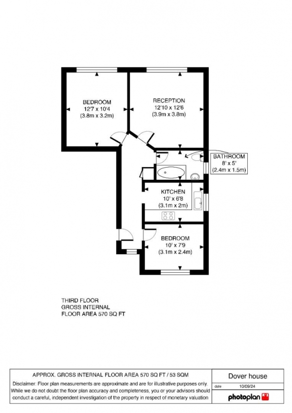 Floor Plan Image for 2 Bedroom Flat for Sale in Anerley Road, Anerley, London