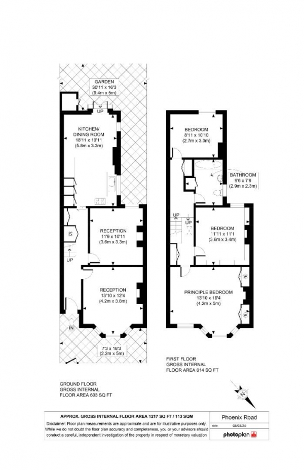 Floor Plan Image for 3 Bedroom Property for Sale in Phoenix Road, Penge