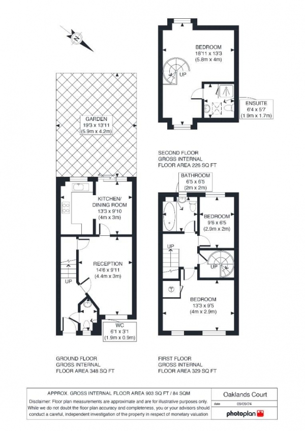 Floor Plan Image for 3 Bedroom Property for Sale in Graveney Grove, Anerley, London