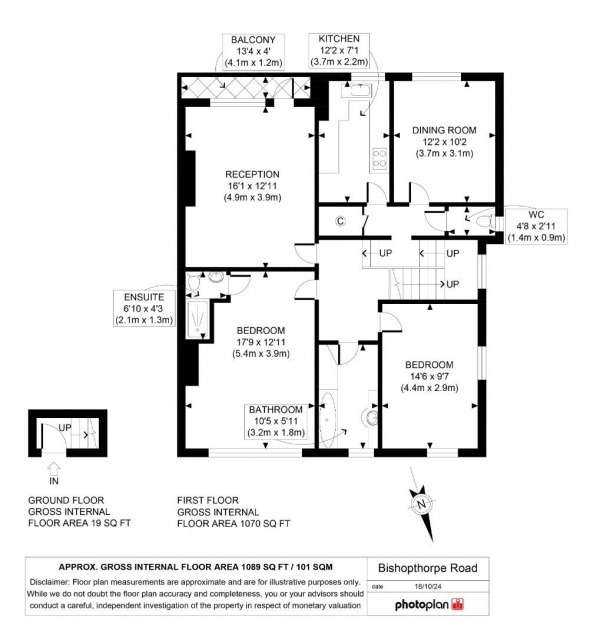 Floor Plan Image for 2 Bedroom Flat for Sale in Bishopsthorpe Road, Sydenham, London