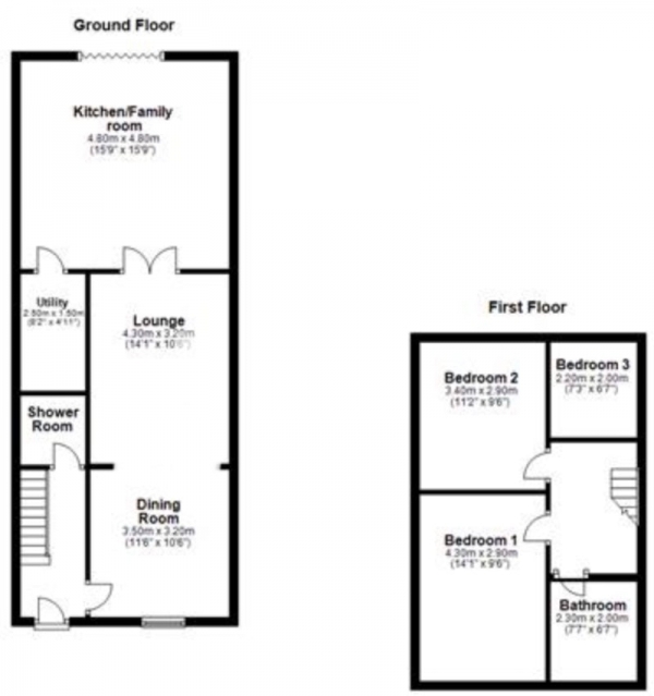 Floor Plan Image for 3 Bedroom Detached House for Sale in Todd Lane North, Preston, Merseyside, PR5