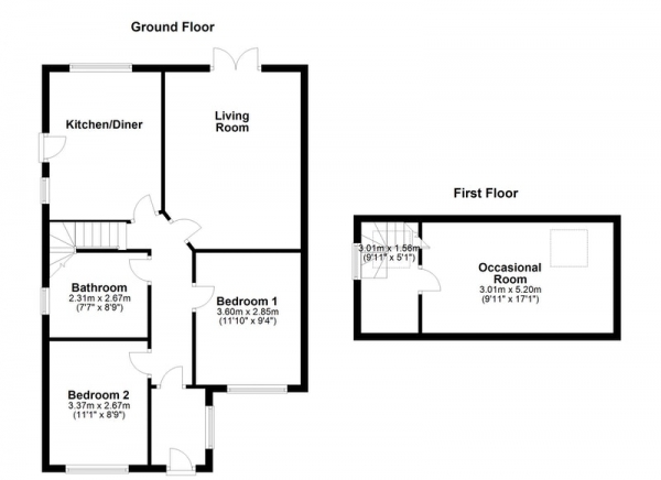 Floor Plan Image for 2 Bedroom Bungalow for Sale in Marchwood Avenue, Sheffield, South Yorkshire, S6