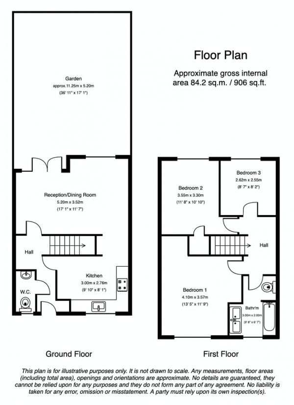 Floor Plan Image for 3 Bedroom Flat for Sale in Redwald Road, London, London, E5