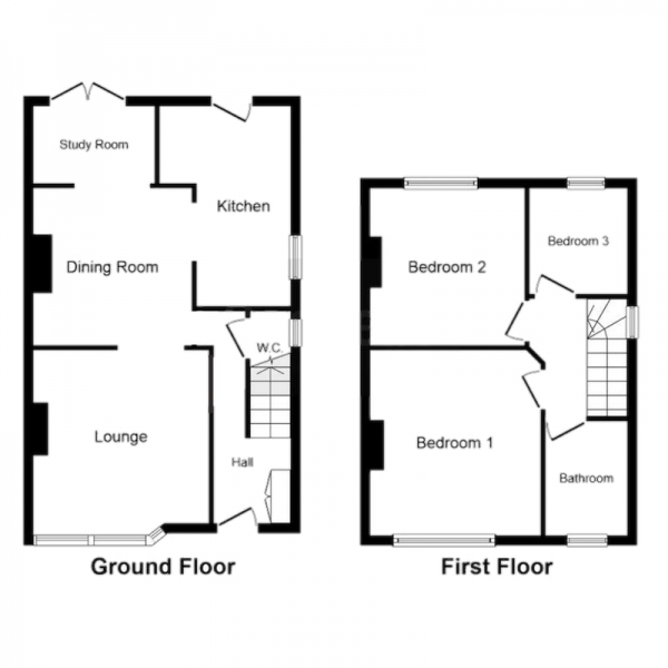 Floor Plan Image for 3 Bedroom Semi-Detached House for Sale in Andover Road, Ludgershall, Wiltshire, SP11