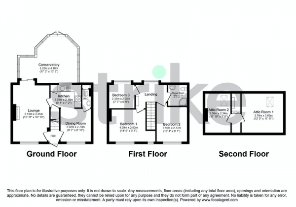 Floor Plan Image for 3 Bedroom Terraced House for Sale in Leopold Road, London, London, NW10