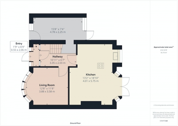 Floor Plan for 3 Bedroom Semi-Detached House for Sale in Mossley Road, Ashton-under-Lyne, Greater Manchester, OL6, OL6, 9RU - Offers in Excess of &pound250,000