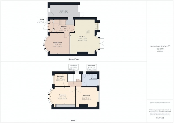 Floor Plan for 3 Bedroom Semi-Detached House for Sale in Mossley Road, Ashton-under-Lyne, Greater Manchester, OL6, OL6, 9RU - Offers in Excess of &pound250,000