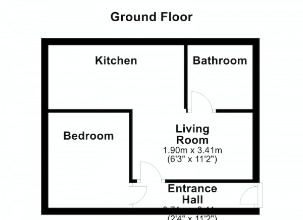 Floor Plan Image for 1 Bedroom Maisonette for Sale in Station Road, Batley, West Yorkshire, WF17