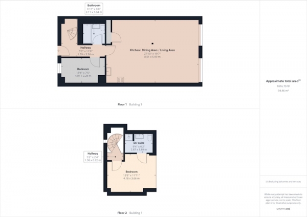 Floor Plan Image for 2 Bedroom Maisonette for Sale in New Hall Lane, Preston, Lancashire, PR1