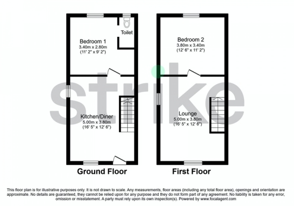 Floor Plan Image for 2 Bedroom End of Terrace House for Sale in Church End, St. Albans, Hertfordshire, AL3