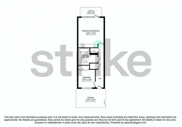 Floor Plan Image for 1 Bedroom Flat for Sale in Camberwell Passage, London, London, SE5