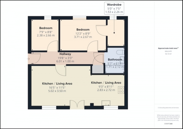 Floor Plan Image for 2 Bedroom Flat for Sale in Sanderson Villas, Gateshead, Tyne and Wear, NE8