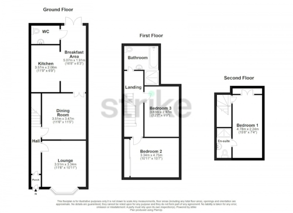 Floor Plan Image for 3 Bedroom Terraced House for Sale in Ringwood Road, Bath, Somerset, BA2