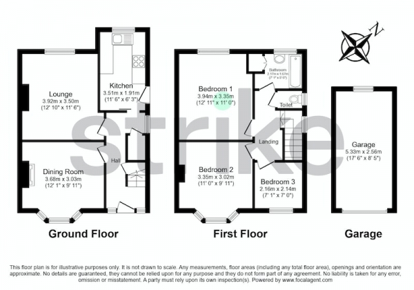 Floor Plan Image for 3 Bedroom Semi-Detached House for Sale in West Mount, Wigan, Greater Manchester, WN5