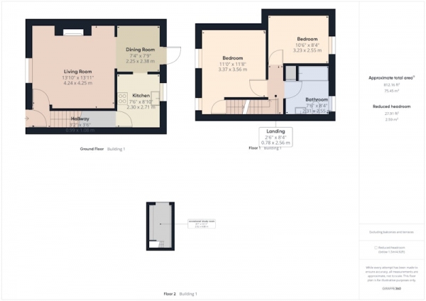 Floor Plan for 2 Bedroom Terraced House for Sale in Victoria Street, Huddersfield, West Yorkshire, HD8, HD8, 9NW -  &pound210,000