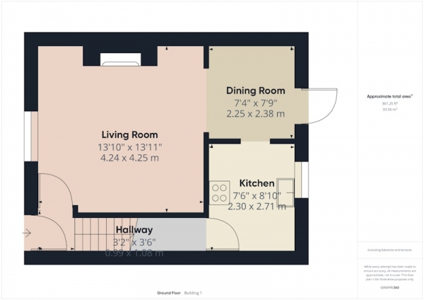 Floor Plan for 2 Bedroom Terraced House for Sale in Victoria Street, Huddersfield, West Yorkshire, HD8, HD8, 9NW -  &pound210,000