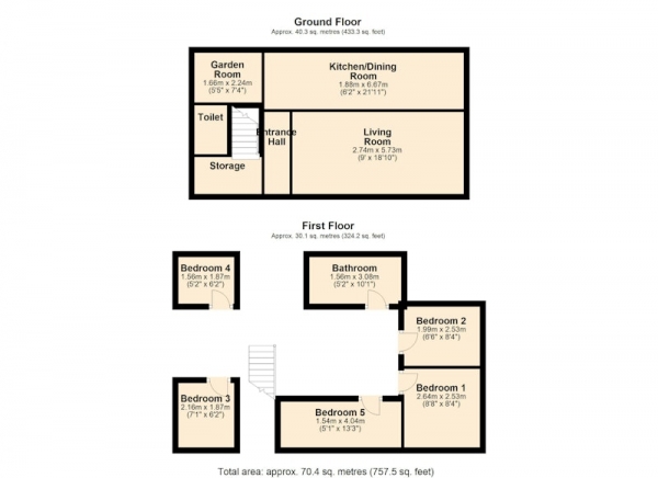 Floor Plan Image for 5 Bedroom Semi-Detached House for Sale in Priory Way, Newcastle upon Tyne, Tyne and Wear, NE5