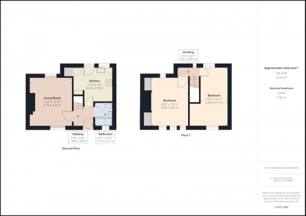 Floor Plan Image for 2 Bedroom Semi-Detached House for Sale in Alcock Avenue, Mansfield, Nottinghamshire, NG18