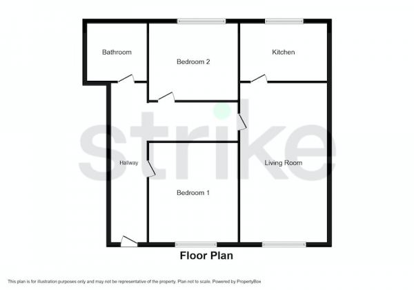 Floor Plan Image for 2 Bedroom Flat for Sale in St. Albans Terrace, Manchester, Greater Manchester, M8