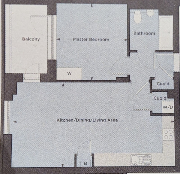 Floor Plan Image for 1 Bedroom Flat for Sale in Limehouse Wharf, Rochester, Kent, ME1