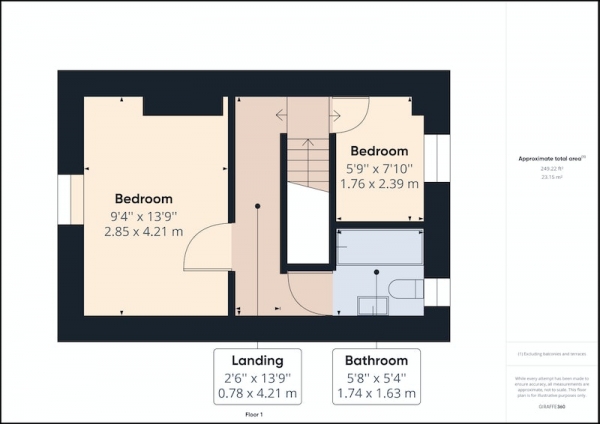 Floor Plan for 2 Bedroom Terraced House for Sale in Brook Street, Normanton, West Yorkshire, WF6, WF6, 2LP - Guide Price &pound127,500