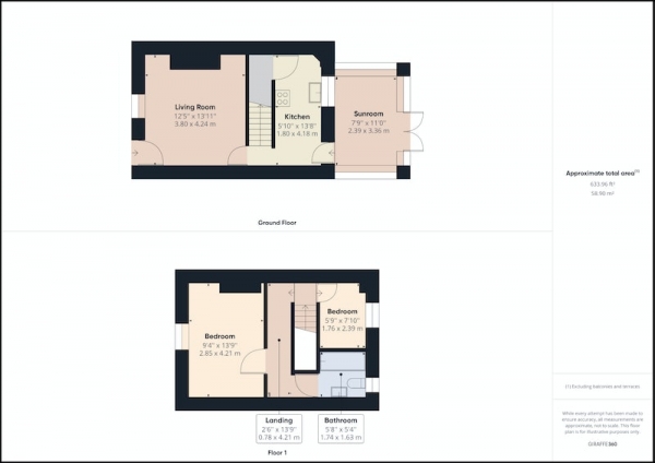 Floor Plan Image for 2 Bedroom Terraced House for Sale in Brook Street, Normanton, West Yorkshire, WF6